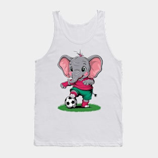 Baby Elephant Football Player Tank Top